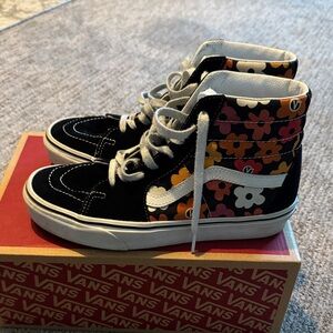 Vans' Black and Multicolor Floral High-Tops